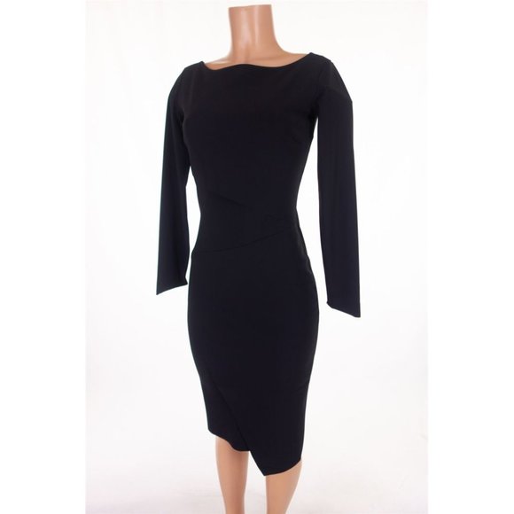 NWOT CHIARA BONI LA PETITE ROBE New 6 42 Aitana Body-Con Dress in Black - Picture 3 of 8